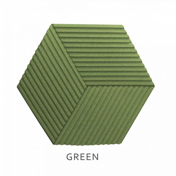 3D seinä-paneeli vihreä raidat